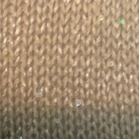 Michael Michael Kors gold sequin sweater.  Off the shoulder cowl - Picture 5 of 10